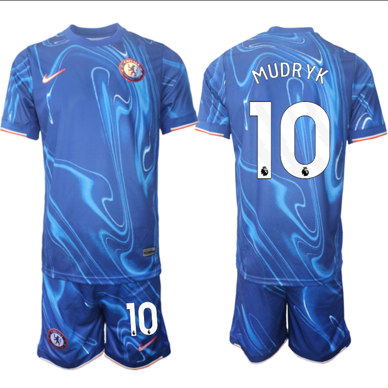 Men 2024-2025 Club Chelsea home Blue #10 Soccer Jersey->customized nfl jersey->Custom Jersey